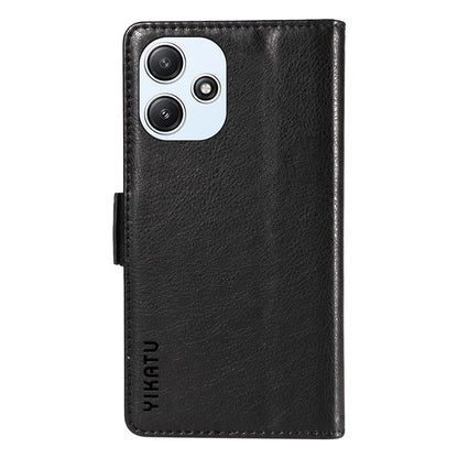 YIKATU YK-007 For Xiaomi Redmi 12 4G / 12 5G (Global) / Poco M6 Pro 5G Leather Case Litchi Texture Phone Cover