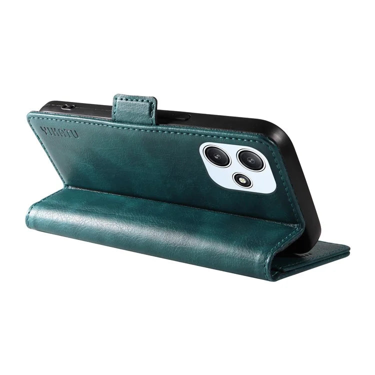 YIKATU YK-007 For Xiaomi Redmi 12 4G / 12 5G (Global) / Poco M6 Pro 5G Leather Case Litchi Texture Phone Cover