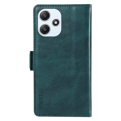 YIKATU YK-007 For Xiaomi Redmi 12 4G / 12 5G (Global) / Poco M6 Pro 5G Leather Case Litchi Texture Phone Cover
