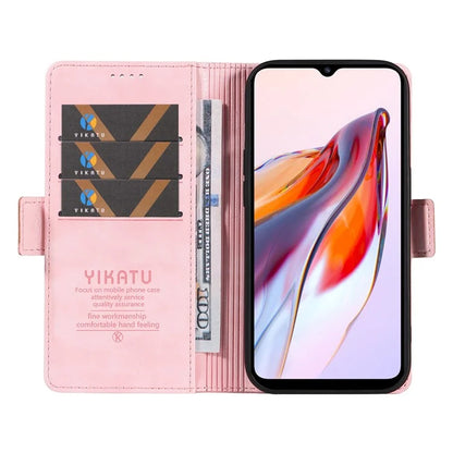 YIKATU YK-007 For Xiaomi Redmi 12C 4G / 11A 4G Case Litchi Texture Stand Smart Phone Cover