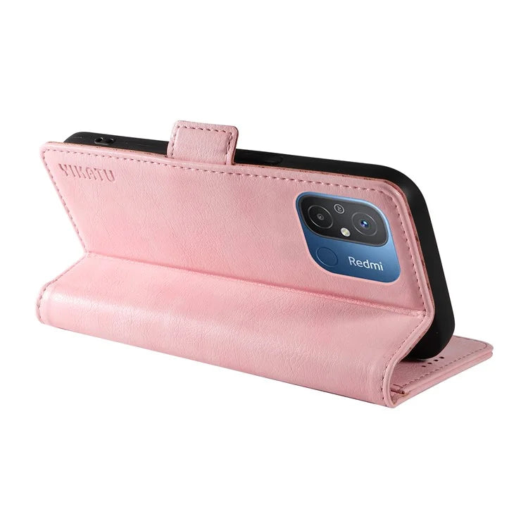 YIKATU YK-007 For Xiaomi Redmi 12C 4G / 11A 4G Case Litchi Texture Stand Smart Phone Cover