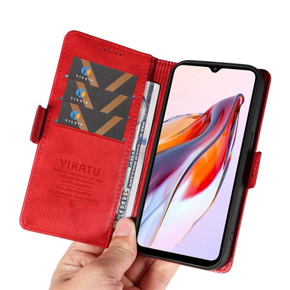 YIKATU YK-007 For Xiaomi Redmi 12C 4G / 11A 4G Case Litchi Texture Stand Smart Phone Cover
