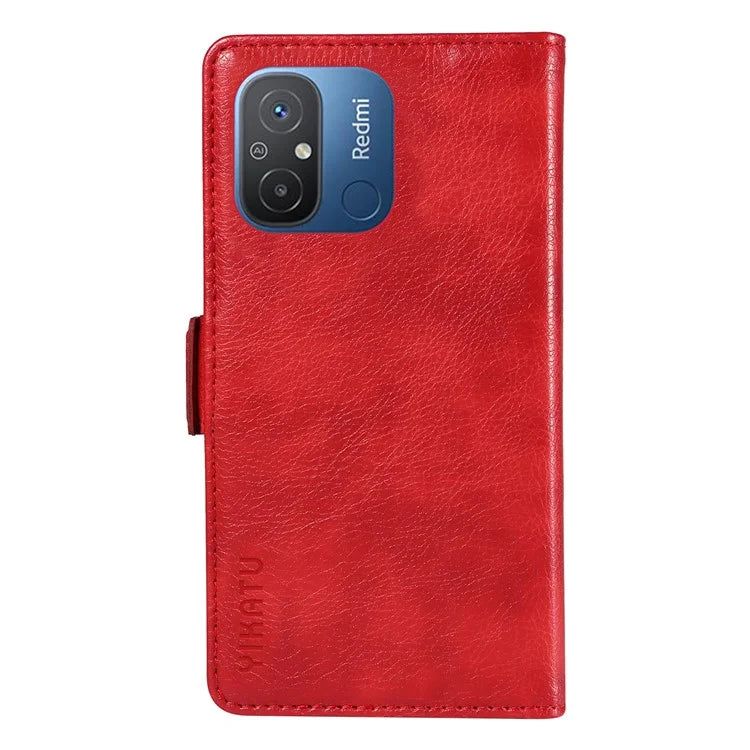 YIKATU YK-007 For Xiaomi Redmi 12C 4G / 11A 4G Case Litchi Texture Stand Smart Phone Cover