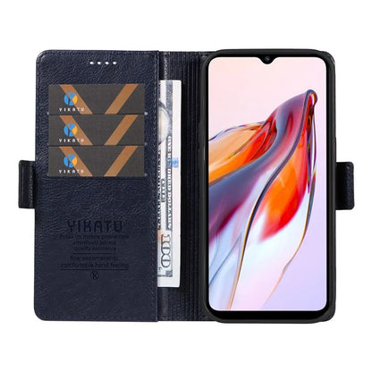 YIKATU YK-007 For Xiaomi Redmi 12C 4G / 11A 4G Case Litchi Texture Stand Smart Phone Cover