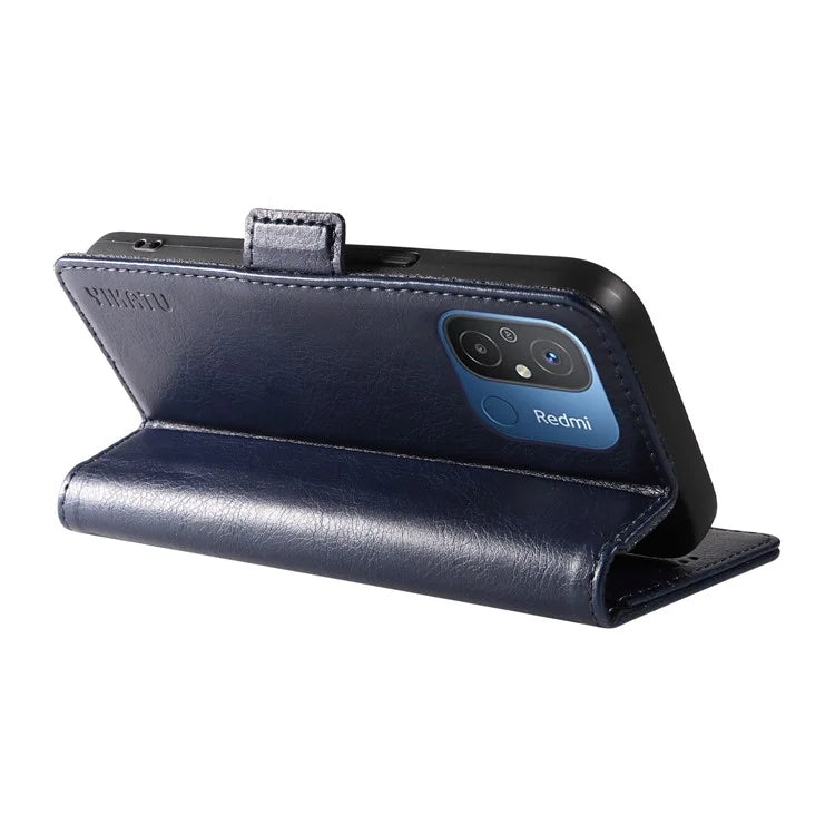 YIKATU YK-007 For Xiaomi Redmi 12C 4G / 11A 4G Case Litchi Texture Stand Smart Phone Cover