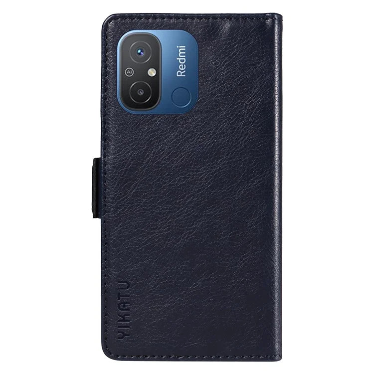 YIKATU YK-007 For Xiaomi Redmi 12C 4G / 11A 4G Case Litchi Texture Stand Smart Phone Cover