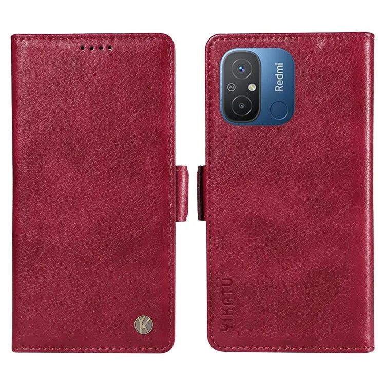 YIKATU YK-007 For Xiaomi Redmi 12C 4G / 11A 4G Case Litchi Texture Stand Smart Phone Cover