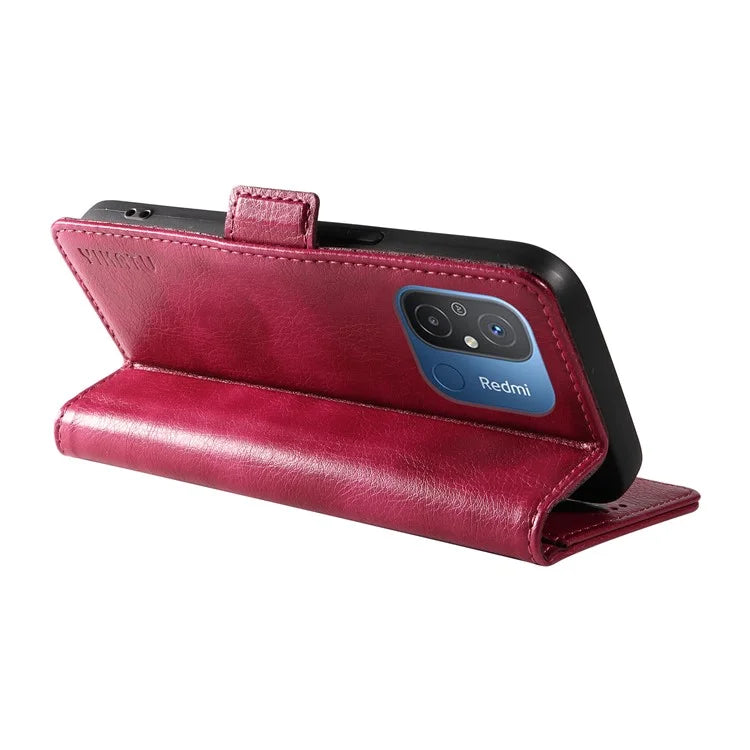 YIKATU YK-007 For Xiaomi Redmi 12C 4G / 11A 4G Case Litchi Texture Stand Smart Phone Cover
