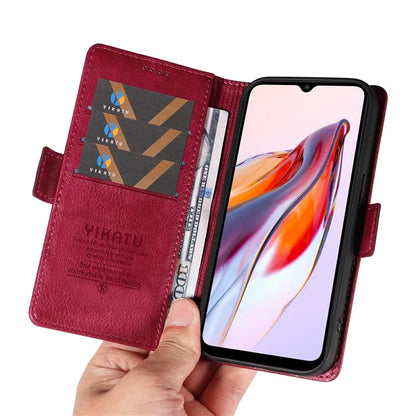 YIKATU YK-007 For Xiaomi Redmi 12C 4G / 11A 4G Case Litchi Texture Stand Smart Phone Cover