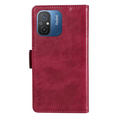 YIKATU YK-007 For Xiaomi Redmi 12C 4G / 11A 4G Case Litchi Texture Stand Smart Phone Cover