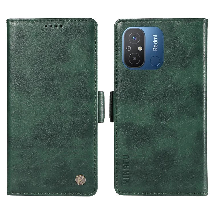 YIKATU YK-007 For Xiaomi Redmi 12C 4G / 11A 4G Case Litchi Texture Stand Smart Phone Cover