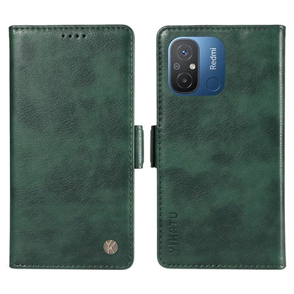 YIKATU YK-007 For Xiaomi Redmi 12C 4G / 11A 4G Case Litchi Texture Stand Smart Phone Cover