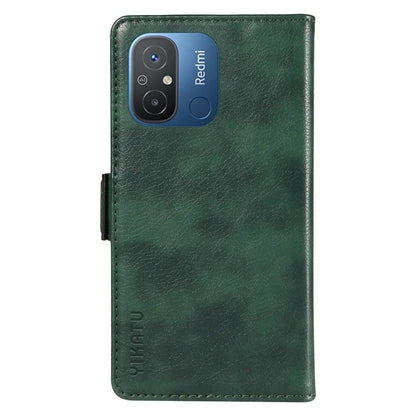YIKATU YK-007 For Xiaomi Redmi 12C 4G / 11A 4G Case Litchi Texture Stand Smart Phone Cover