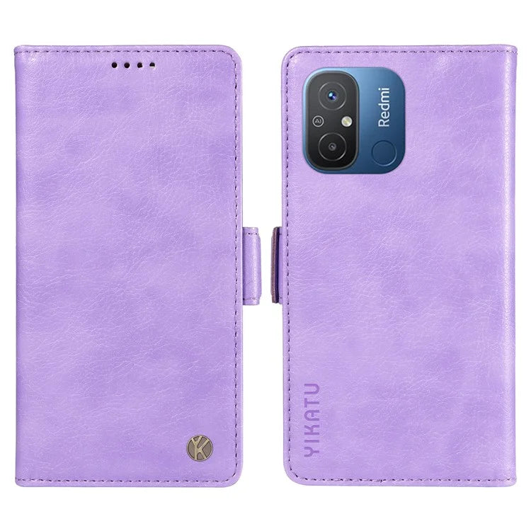 YIKATU YK-007 For Xiaomi Redmi 12C 4G / 11A 4G Case Litchi Texture Stand Smart Phone Cover