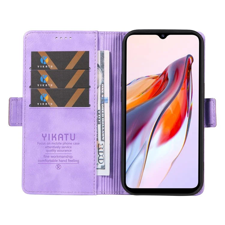 YIKATU YK-007 For Xiaomi Redmi 12C 4G / 11A 4G Case Litchi Texture Stand Smart Phone Cover