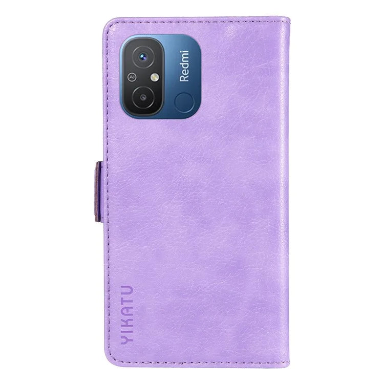 YIKATU YK-007 For Xiaomi Redmi 12C 4G / 11A 4G Case Litchi Texture Stand Smart Phone Cover