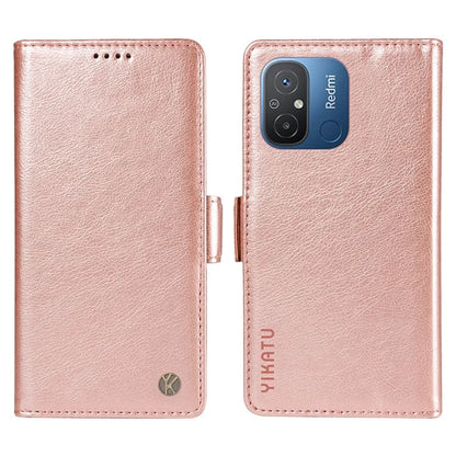 YIKATU YK-007 For Xiaomi Redmi 12C 4G / 11A 4G Case Litchi Texture Stand Smart Phone Cover