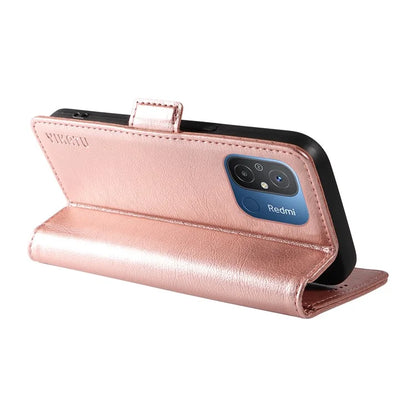 YIKATU YK-007 For Xiaomi Redmi 12C 4G / 11A 4G Case Litchi Texture Stand Smart Phone Cover