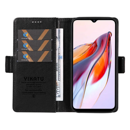 YIKATU YK-007 For Xiaomi Redmi 12C 4G / 11A 4G Case Litchi Texture Stand Smart Phone Cover