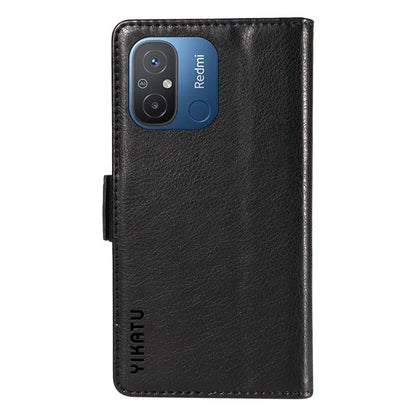 YIKATU YK-007 For Xiaomi Redmi 12C 4G / 11A 4G Case Litchi Texture Stand Smart Phone Cover