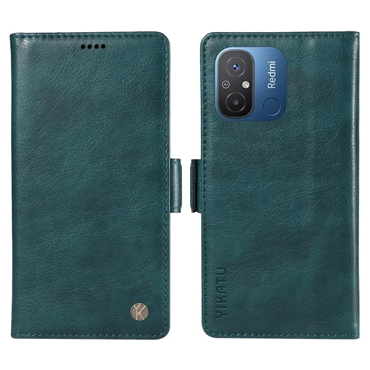 YIKATU YK-007 For Xiaomi Redmi 12C 4G / 11A 4G Case Litchi Texture Stand Smart Phone Cover