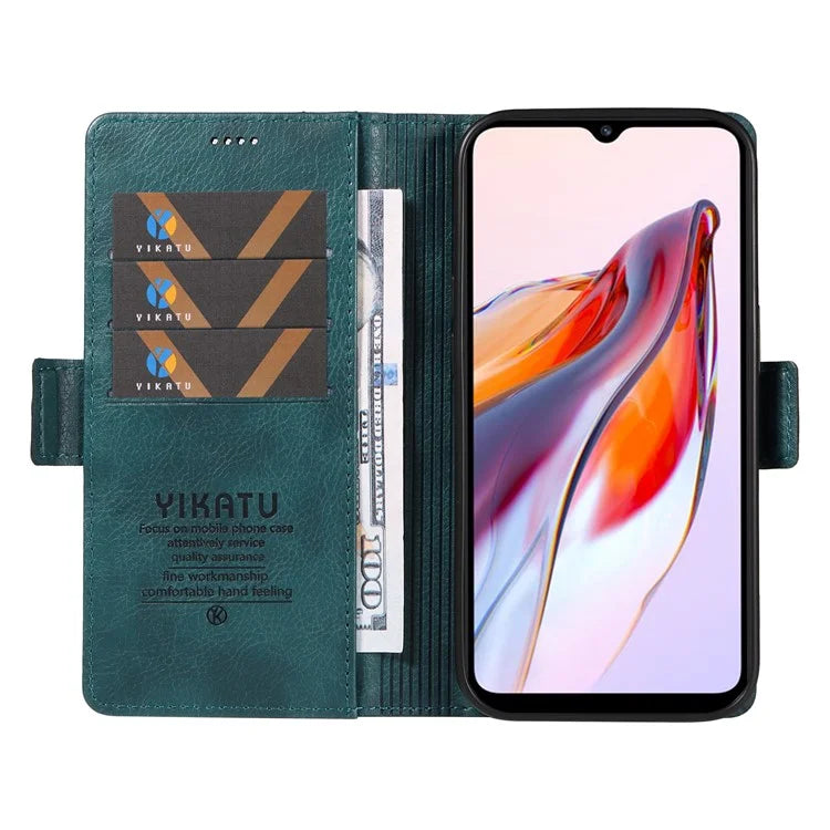 YIKATU YK-007 For Xiaomi Redmi 12C 4G / 11A 4G Case Litchi Texture Stand Smart Phone Cover