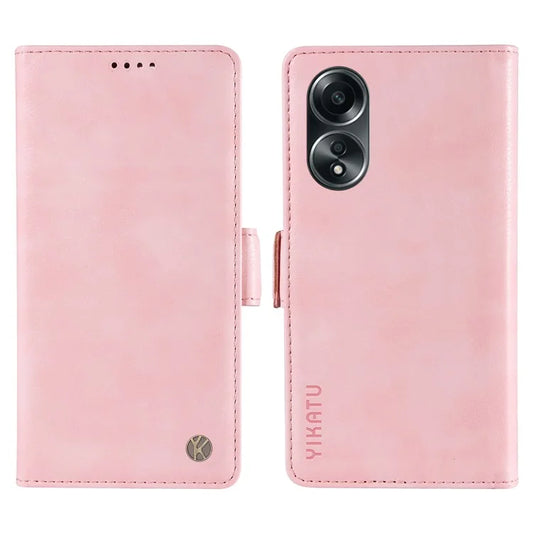 YIKATU YK-007 For Oppo A58 4G Case Litchi Texture Wallet Stand Phone Leather Cover