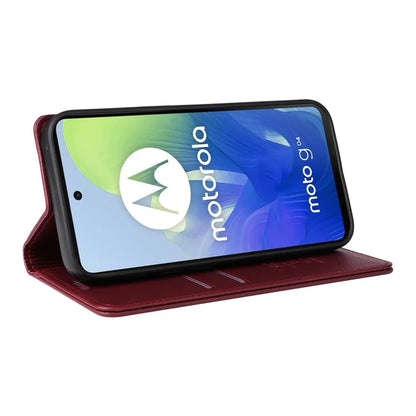YIKATU YK-001 For Motorola Moto E14 4G / G04 4G / G04s 4G / G24 4G Cell Phone Case Magnetic Closing Leather Cover