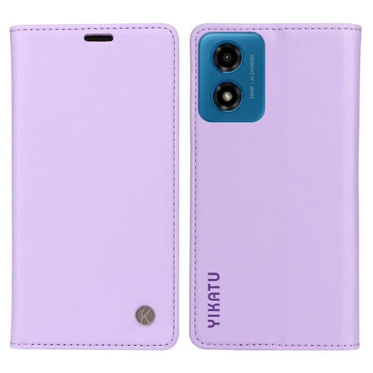 YIKATU YK-001 For Motorola Moto E14 4G / G04 4G / G04s 4G / G24 4G Cell Phone Case Magnetic Closing Leather Cover