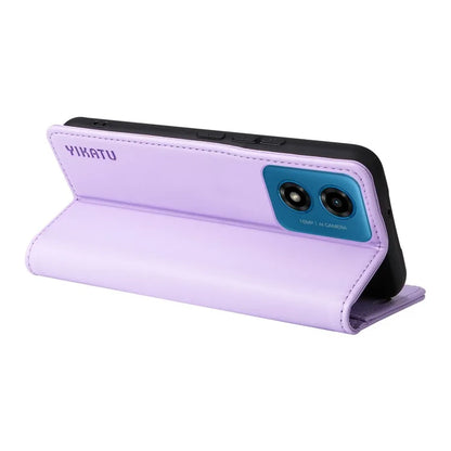 YIKATU YK-001 For Motorola Moto E14 4G / G04 4G / G04s 4G / G24 4G Cell Phone Case Magnetic Closing Leather Cover