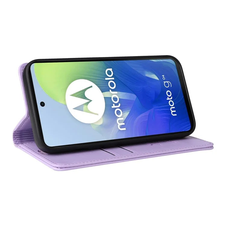 YIKATU YK-001 For Motorola Moto E14 4G / G04 4G / G04s 4G / G24 4G Cell Phone Case Magnetic Closing Leather Cover