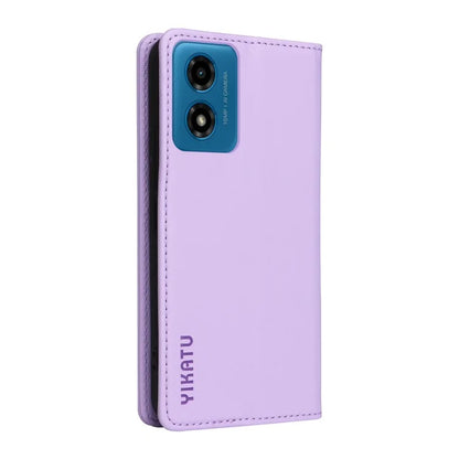 YIKATU YK-001 For Motorola Moto E14 4G / G04 4G / G04s 4G / G24 4G Cell Phone Case Magnetic Closing Leather Cover