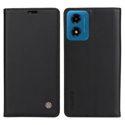 YIKATU YK-001 For Motorola Moto E14 4G / G04 4G / G04s 4G / G24 4G Cell Phone Case Magnetic Closing Leather Cover