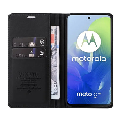 YIKATU YK-001 For Motorola Moto E14 4G / G04 4G / G04s 4G / G24 4G Cell Phone Case Magnetic Closing Leather Cover