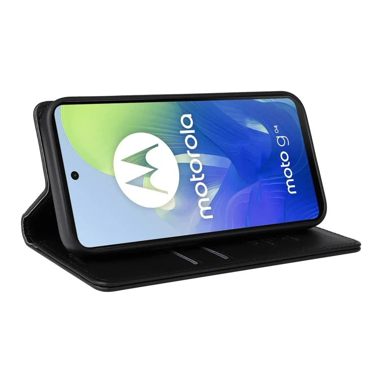 YIKATU YK-001 For Motorola Moto E14 4G / G04 4G / G04s 4G / G24 4G Cell Phone Case Magnetic Closing Leather Cover