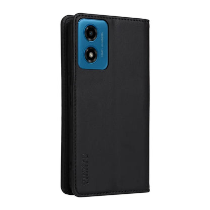 YIKATU YK-001 For Motorola Moto E14 4G / G04 4G / G04s 4G / G24 4G Cell Phone Case Magnetic Closing Leather Cover