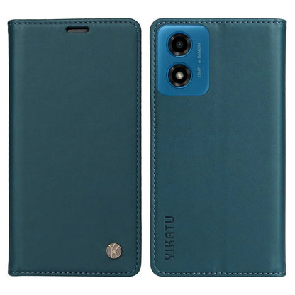 YIKATU YK-001 For Motorola Moto E14 4G / G04 4G / G04s 4G / G24 4G Cell Phone Case Magnetic Closing Leather Cover