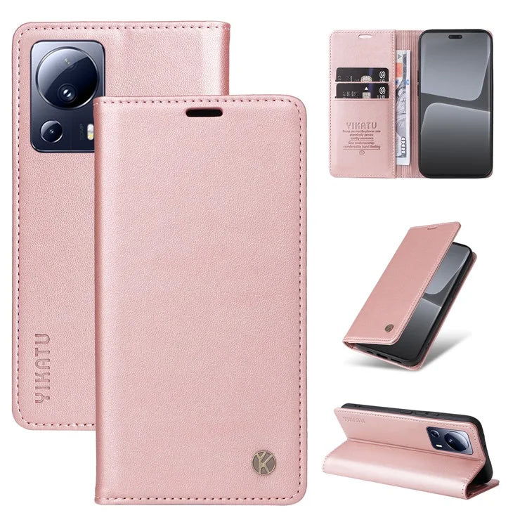 YIKATU YK-001 For Xiaomi 13 Lite / Civi 2 5G Cell Phone Case Bump Proof Leather Stand Cover