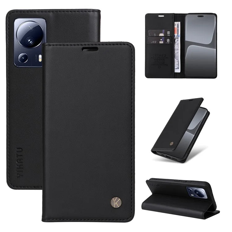 YIKATU YK-001 For Xiaomi 13 Lite / Civi 2 5G Cell Phone Case Bump Proof Leather Stand Cover