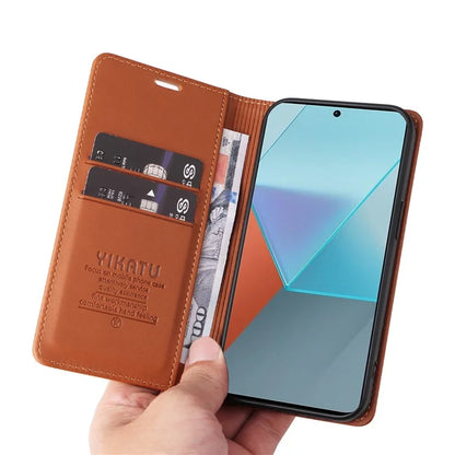 YIKATU YK-001 For Xiaomi Redmi Note 13 Pro 5G / Poco X6 5G Case Magnetic Adsorption Leather Phone Cover