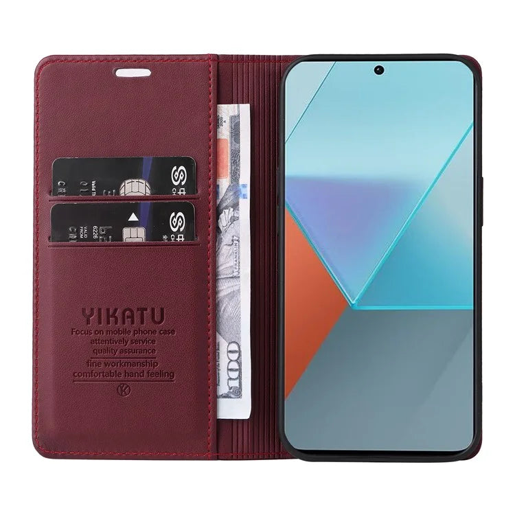 YIKATU YK-001 For Xiaomi Redmi Note 13 Pro 5G / Poco X6 5G Case Magnetic Adsorption Leather Phone Cover