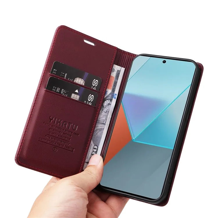 YIKATU YK-001 For Xiaomi Redmi Note 13 Pro 5G / Poco X6 5G Case Magnetic Adsorption Leather Phone Cover