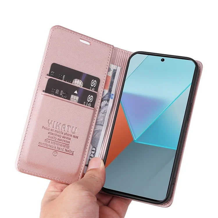 YIKATU YK-001 For Xiaomi Redmi Note 13 Pro 5G / Poco X6 5G Case Magnetic Adsorption Leather Phone Cover