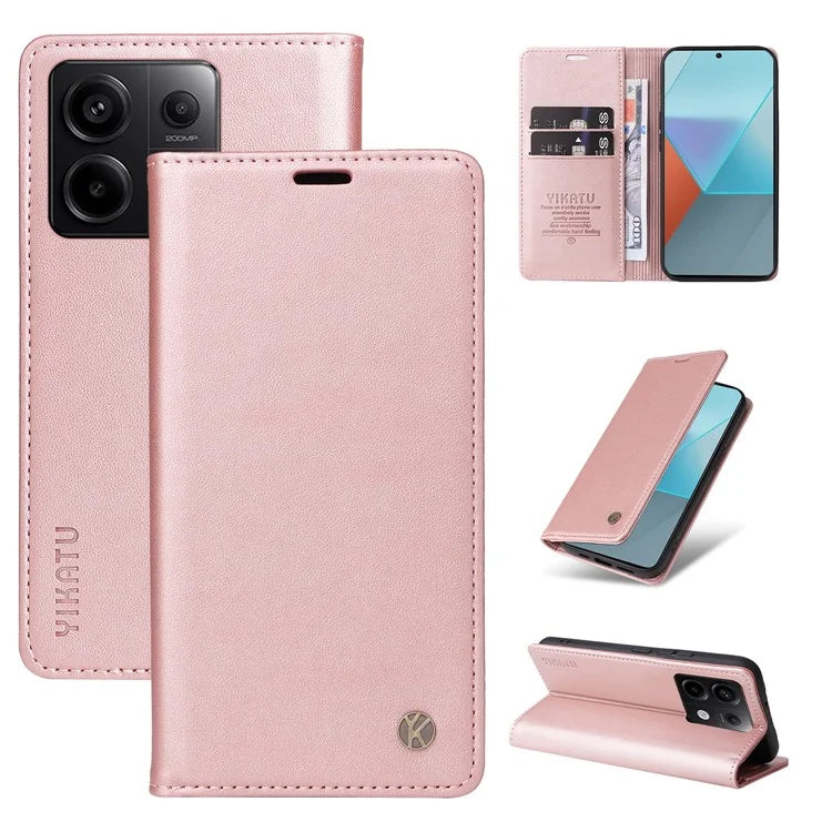 YIKATU YK-001 For Xiaomi Redmi Note 13 Pro 5G / Poco X6 5G Case Magnetic Adsorption Leather Phone Cover