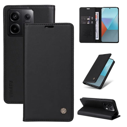 YIKATU YK-001 For Xiaomi Redmi Note 13 Pro 5G / Poco X6 5G Case Magnetic Adsorption Leather Phone Cover