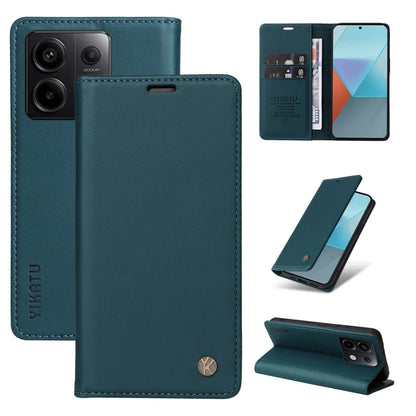 YIKATU YK-001 For Xiaomi Redmi Note 13 Pro 5G / Poco X6 5G Case Magnetic Adsorption Leather Phone Cover