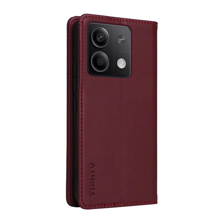 YIKATU YK-001 For Xiaomi Redmi Note 13 5G Cell Phone Case Fully Wrapped Folio Flip Leather Cover