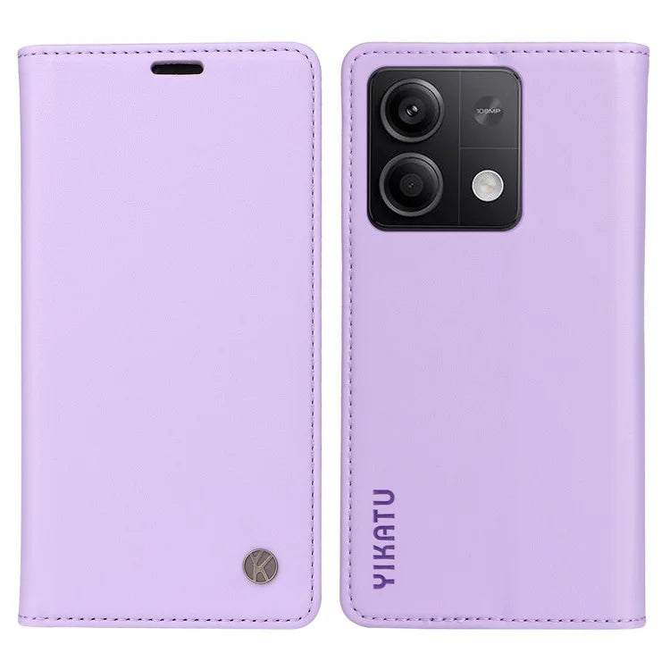 YIKATU YK-001 For Xiaomi Redmi Note 13 5G Cell Phone Case Fully Wrapped Folio Flip Leather Cover