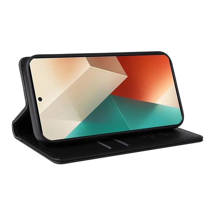 YIKATU YK-001 For Xiaomi Redmi Note 13 5G Cell Phone Case Fully Wrapped Folio Flip Leather Cover