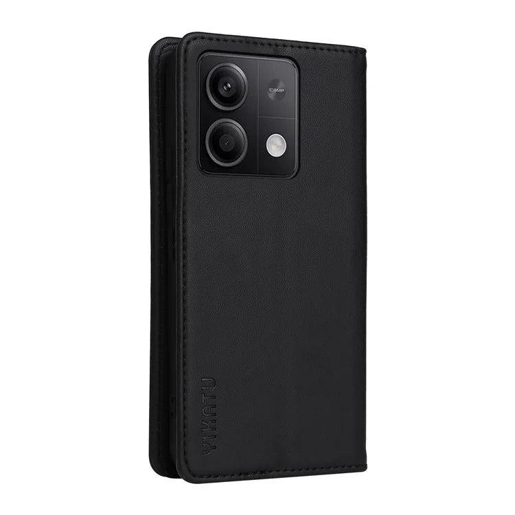 YIKATU YK-001 For Xiaomi Redmi Note 13 5G Cell Phone Case Fully Wrapped Folio Flip Leather Cover